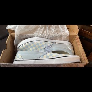 light blue classic checkerboard van (11 men’s)